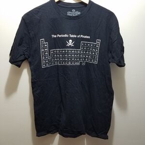 Pirates Periodic Table Graphic T-shirt Black Men's Large Funny of The Caribbean